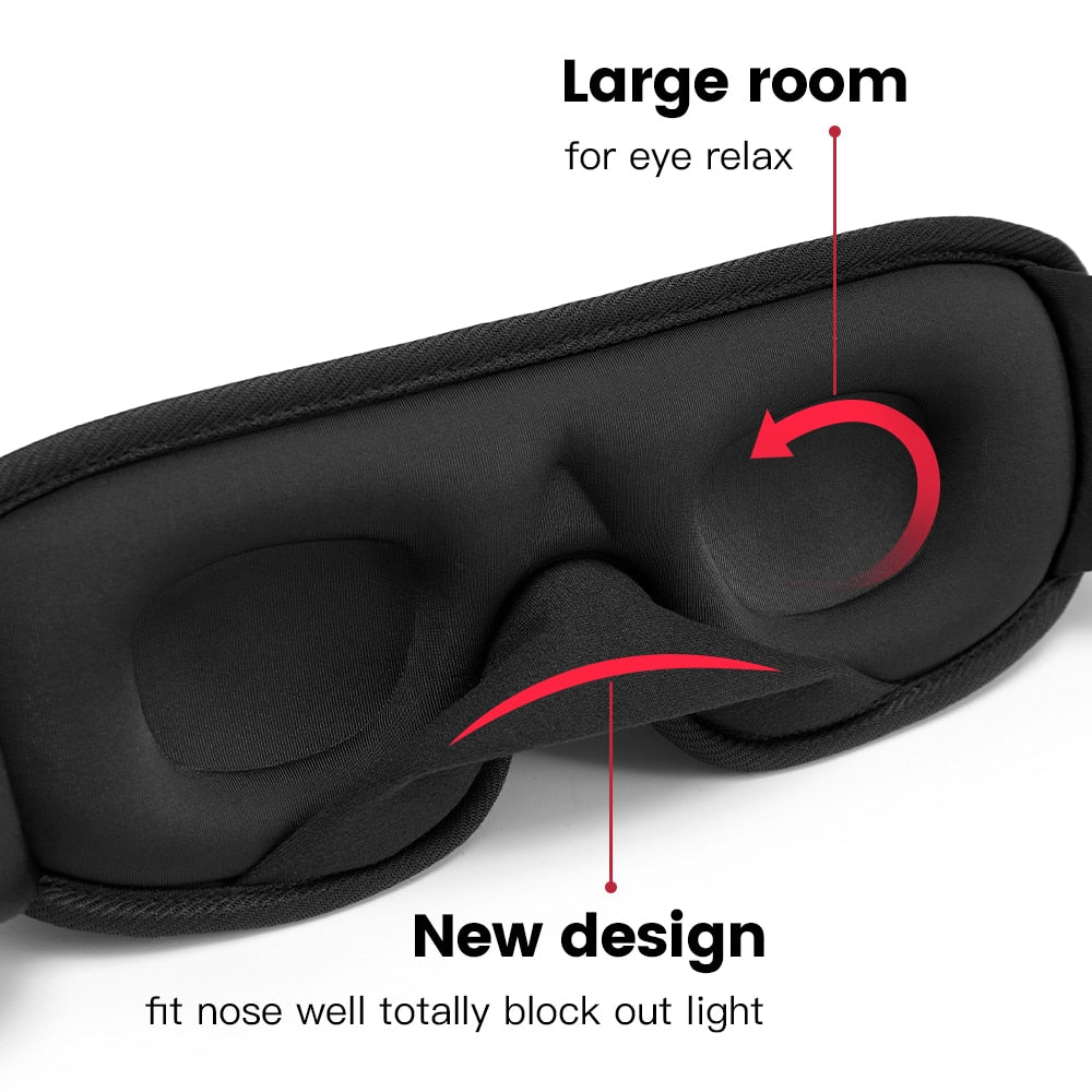 Máscara de dormir 3D acolchoada e macia para os olhos