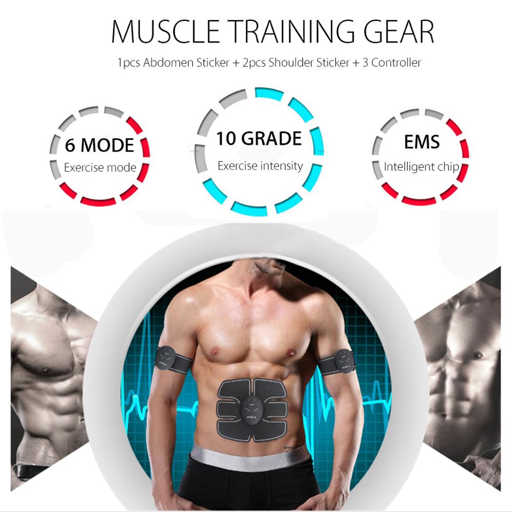 Produtos EMS Muscle Stimulator Trainer Smart Fitness Treinamento Abdominal Dispositivo Elétrico para Perda de Peso e Emagrecimento Corporal